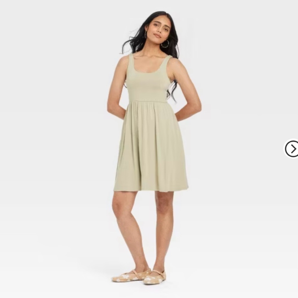 A New Day Light Green Mini Dress